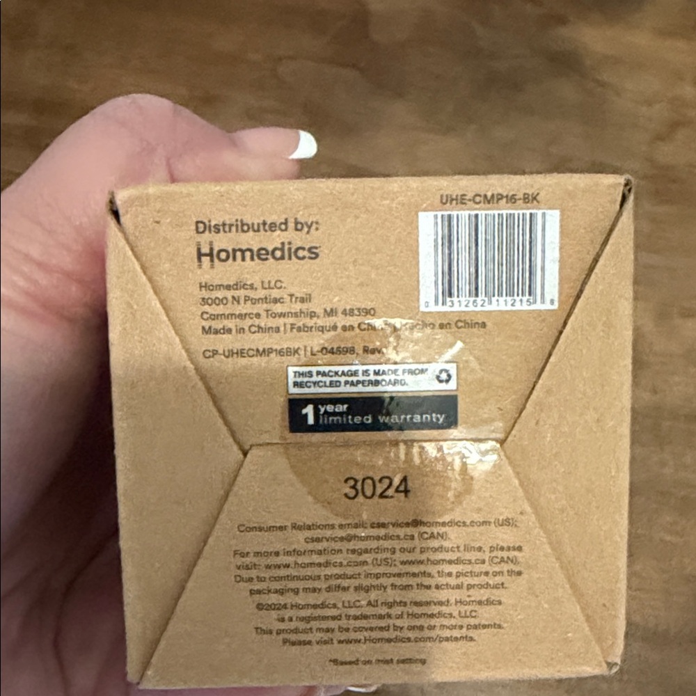 Homedics Portable Ultrasonic Humidifier - Black NEW - Picture 5 of 5
